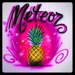Adult Airbrush Tshirt Personalized Pineapple shirt